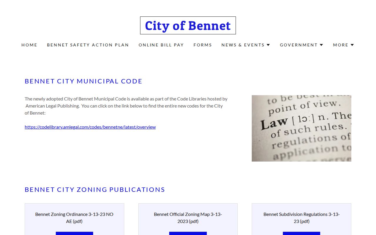 Bennet court docket municipal-code route