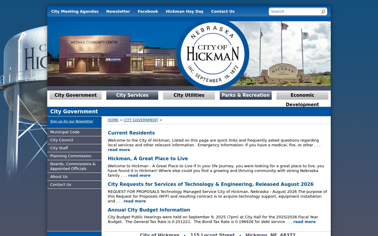 Hickman court docket and city-government record source