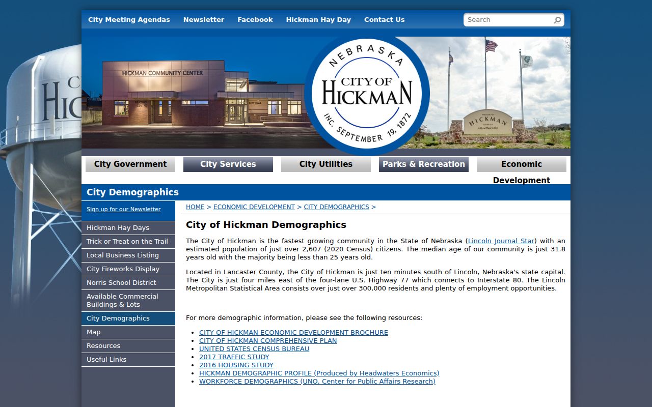 Hickman court docket population and record context