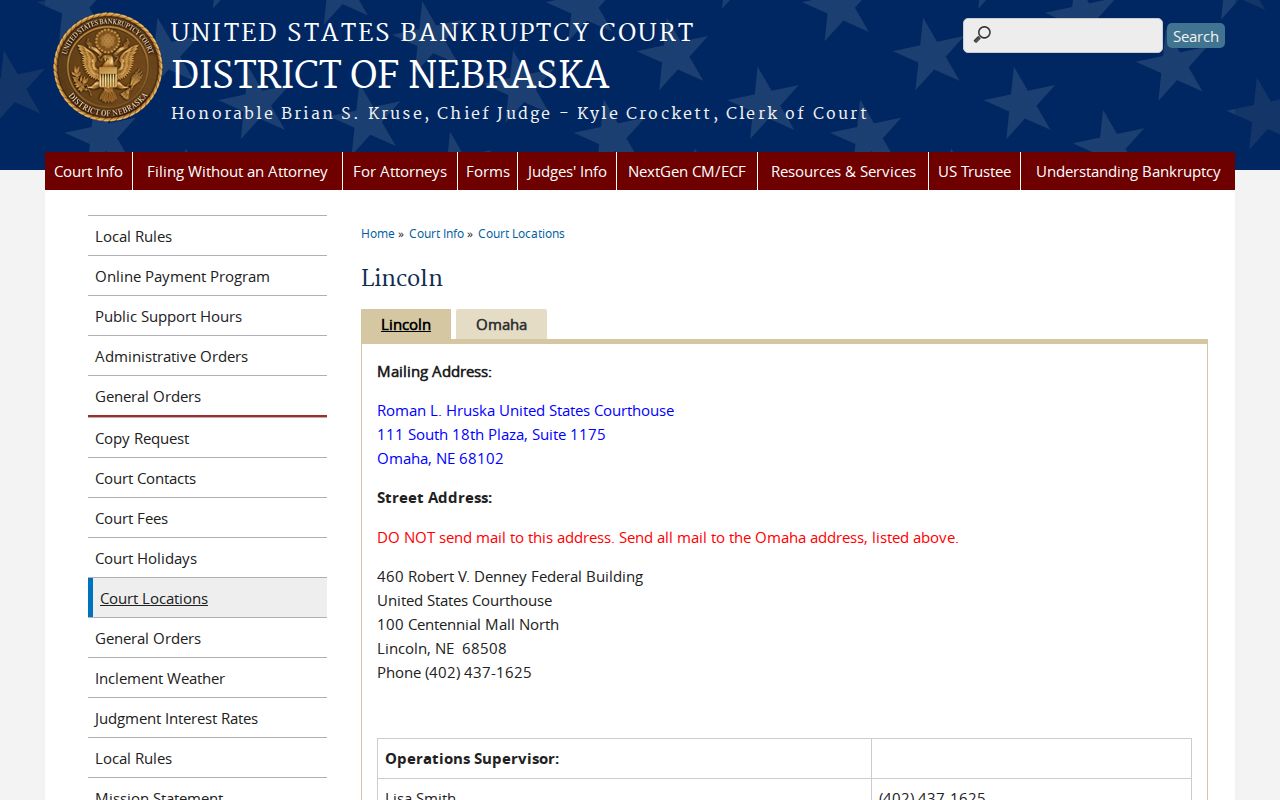 Lancaster court records federal bankruptcy Lincoln division context