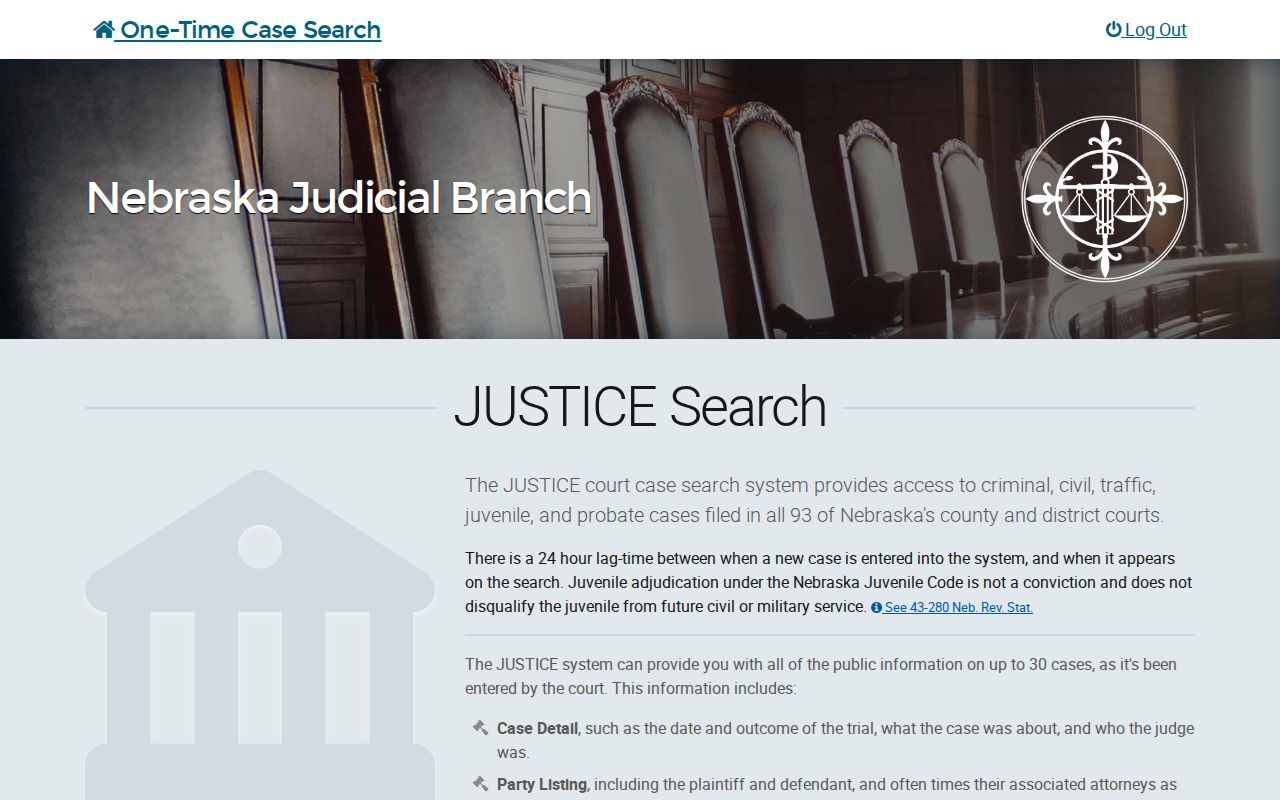 Lancaster criminal dockets JUSTICE name search screen