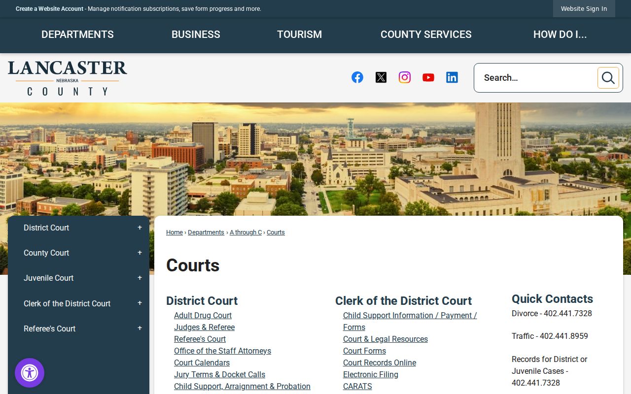 Lancaster County court docket local court divisions