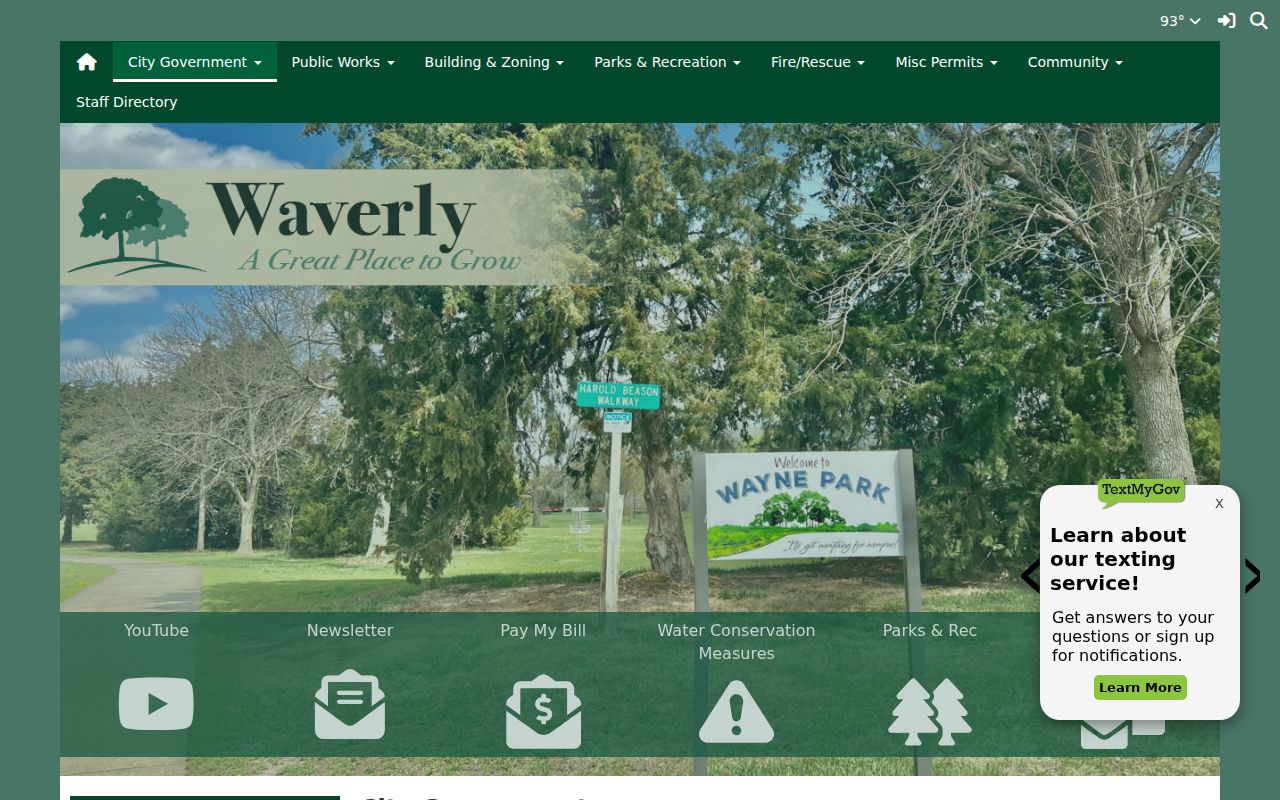 Waverly court records municipal code source page